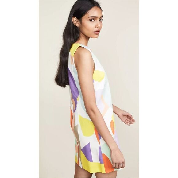 Alice + Olivia Mini Dress Cotton Clyde Printed A-Line Shift Size 14 NEW $285 - Picture 4 of 7